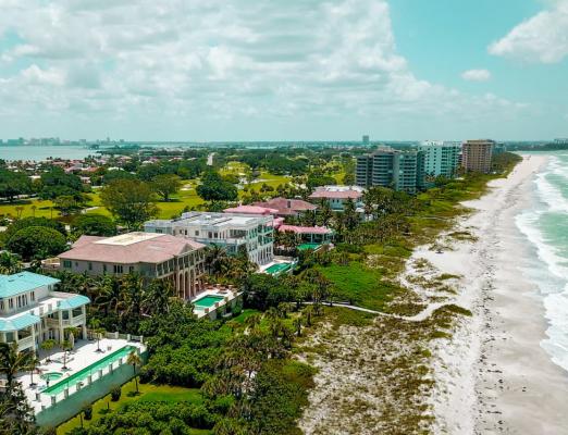 Luxury homes by the ocean. 